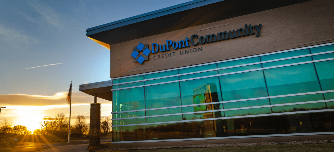 DCCU Branch at sunset 