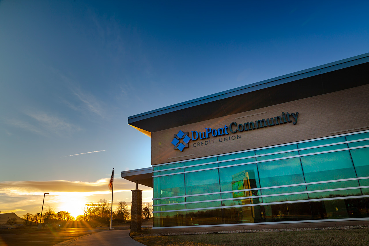 DCCU Branch at sunset 