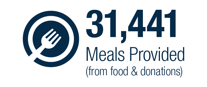31,441 Meal Provided from food & donations