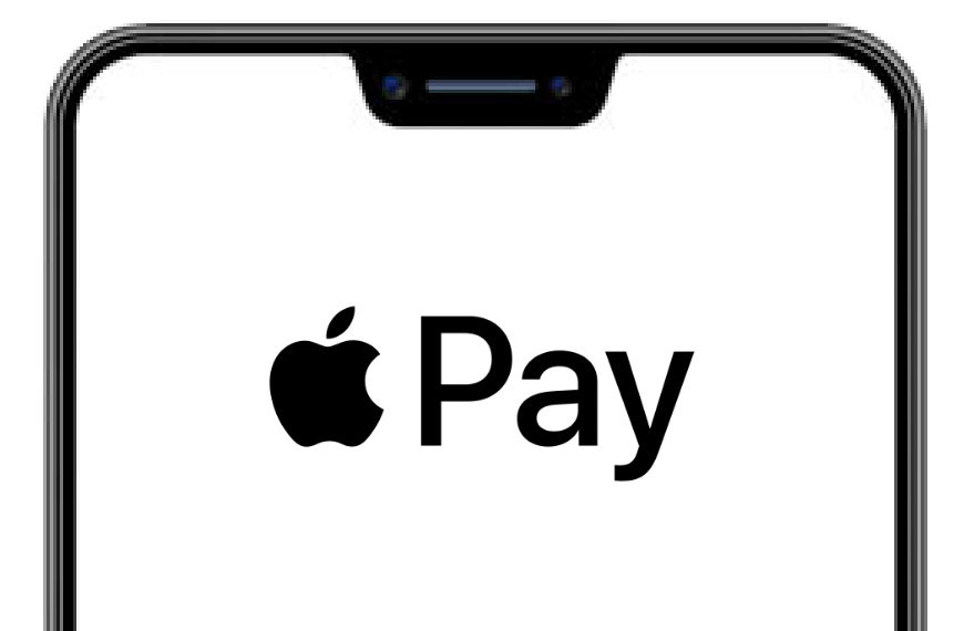 Apple Pay logo on mobile phone screen