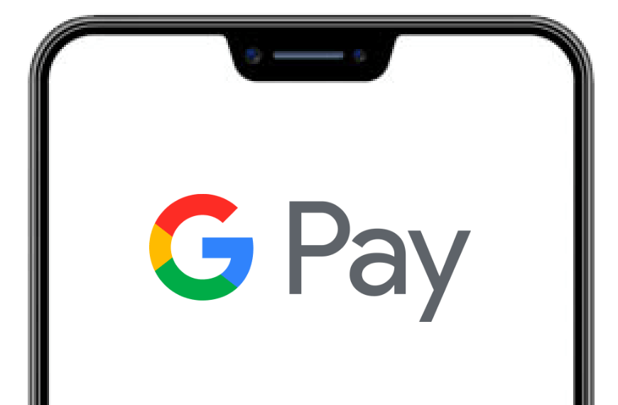 Google Pay logo on mobile phone screen